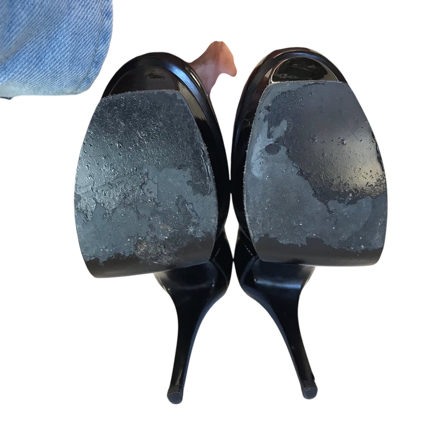 Shoes Luxury Designer By Yves Saint Laurent In Black, Size:7.5