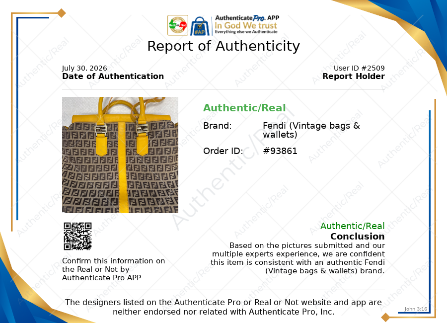 Zucchino Leather Trim Canvas Handbag Luxury Designer By Fendi, Size: Medium