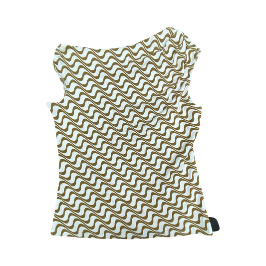 Top Sleeveless By Inc In Brown & White, Size:M