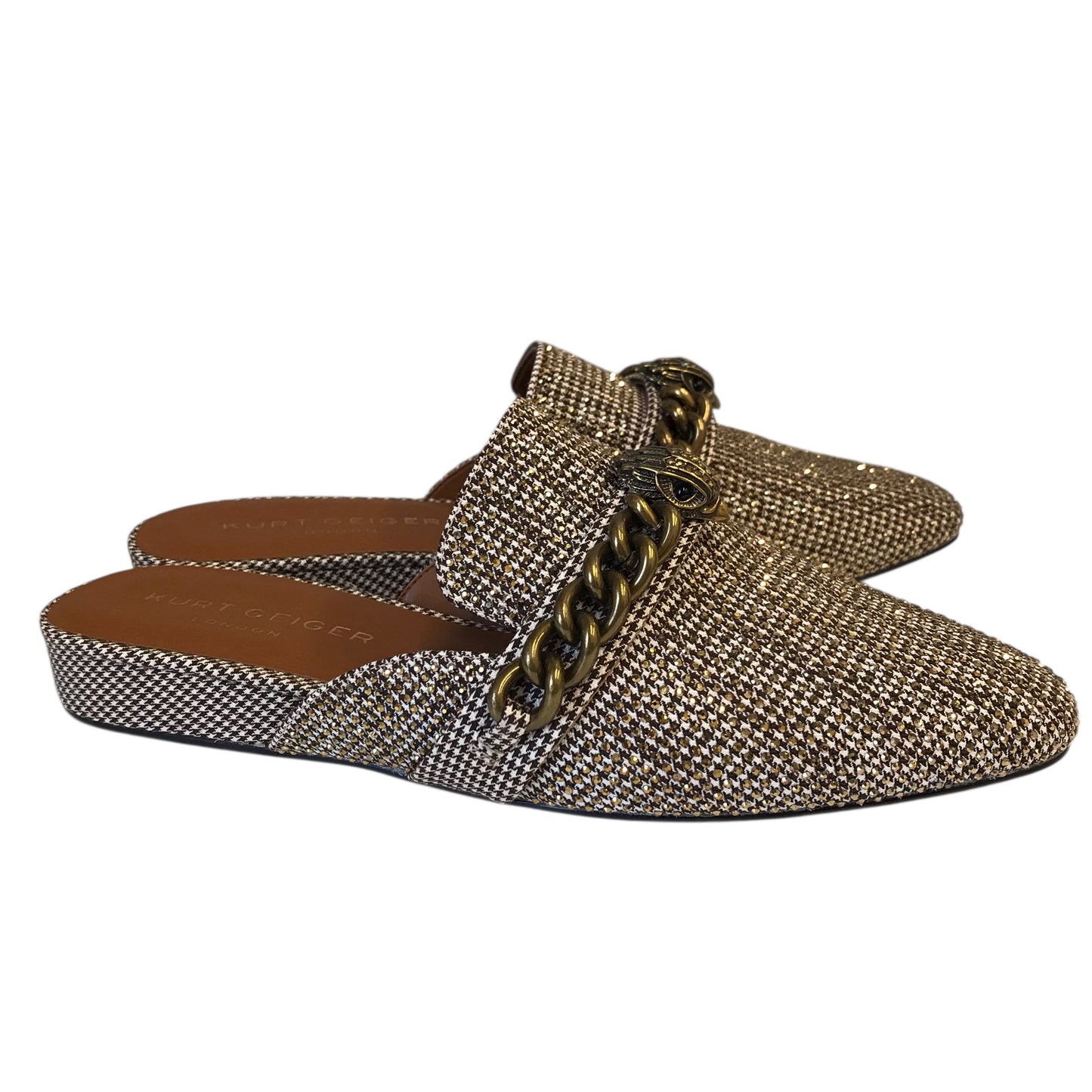 Shoes Designer By Kurt Geiger In Gold, Size:8