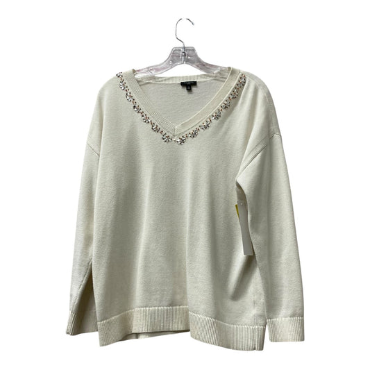 Sweater By Talbots In Ivory, Size:Lp