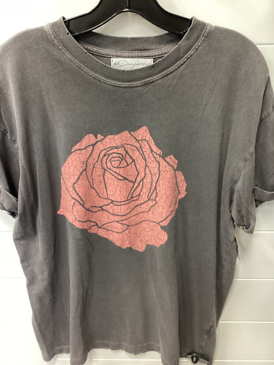 Top Ss By Girl Dangerous In Grey & Orange, Size:S