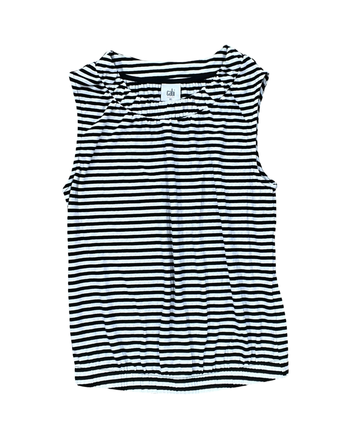 Top Sleeveless By Cabi In Black & Cream, Size:Xs