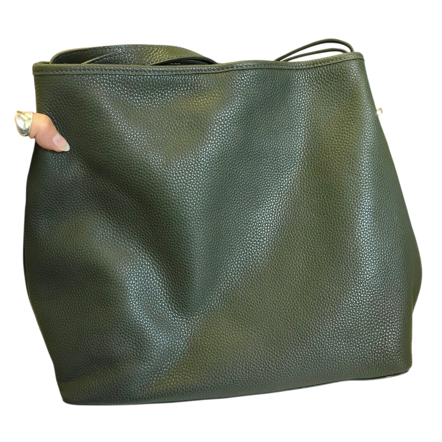 Handbag Leather By Talbots In Green, Size:Medium