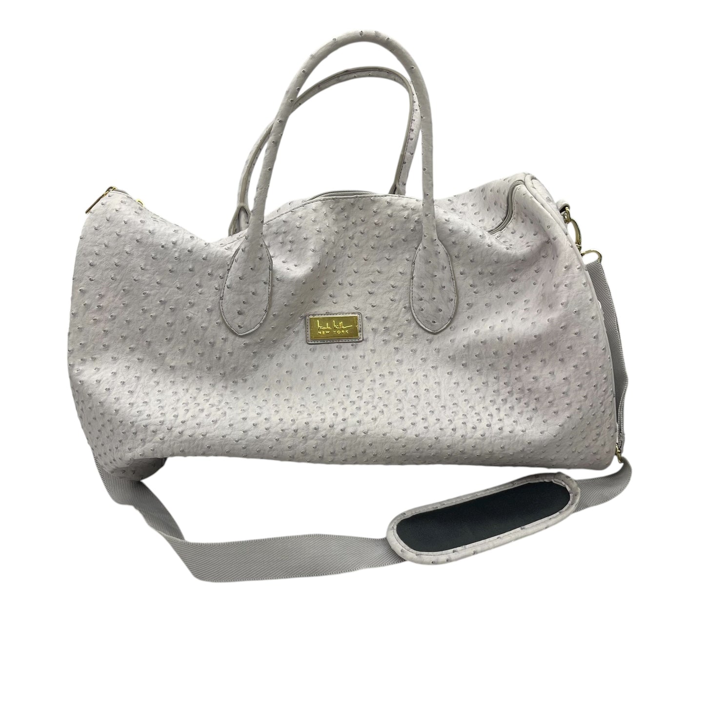 Duffle And Weekender By Nicole By Nicole Miller In Grey, Size:Large