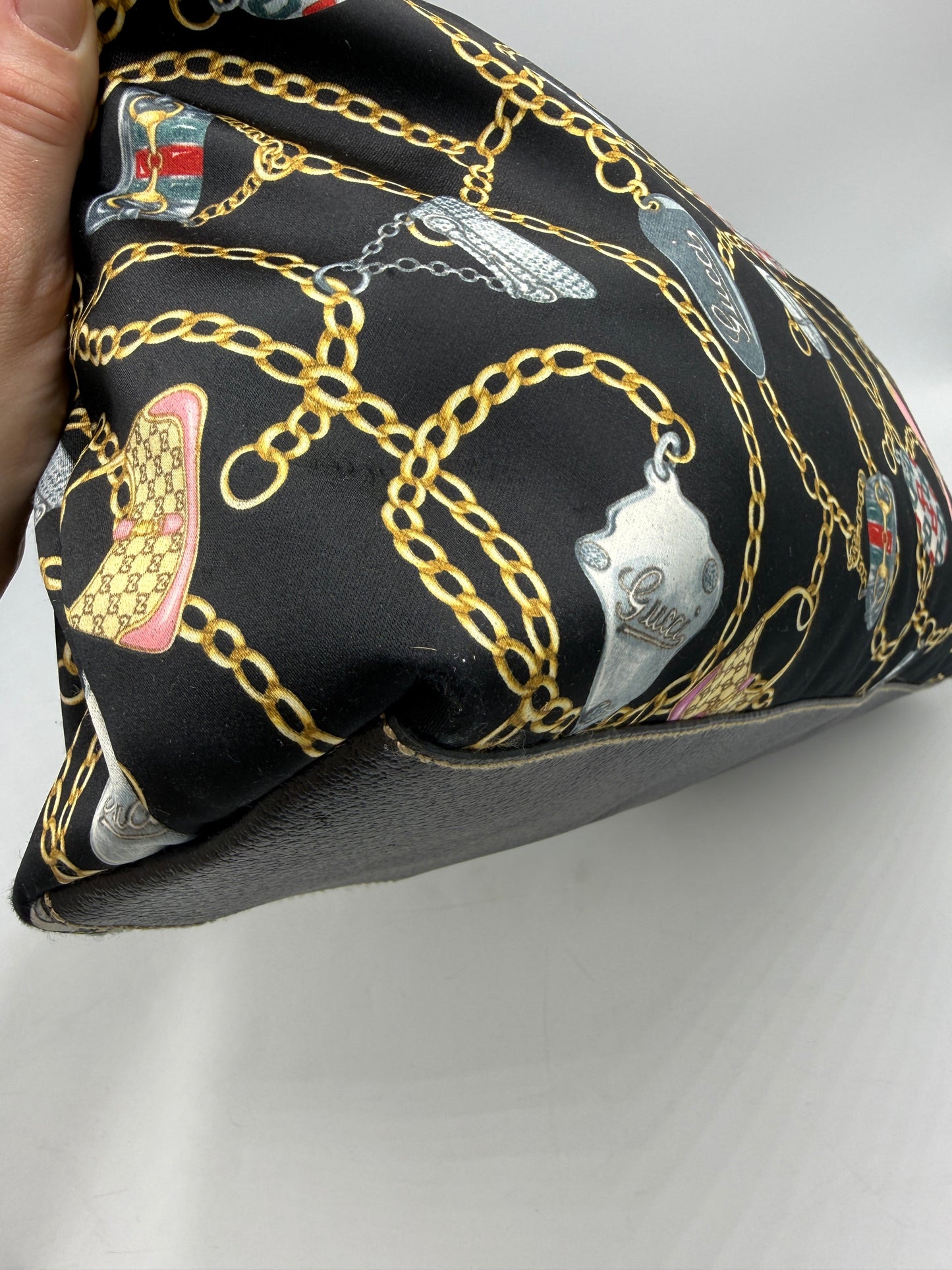 Gucci Satin Charmy Luxury Designer Tote / Handbag