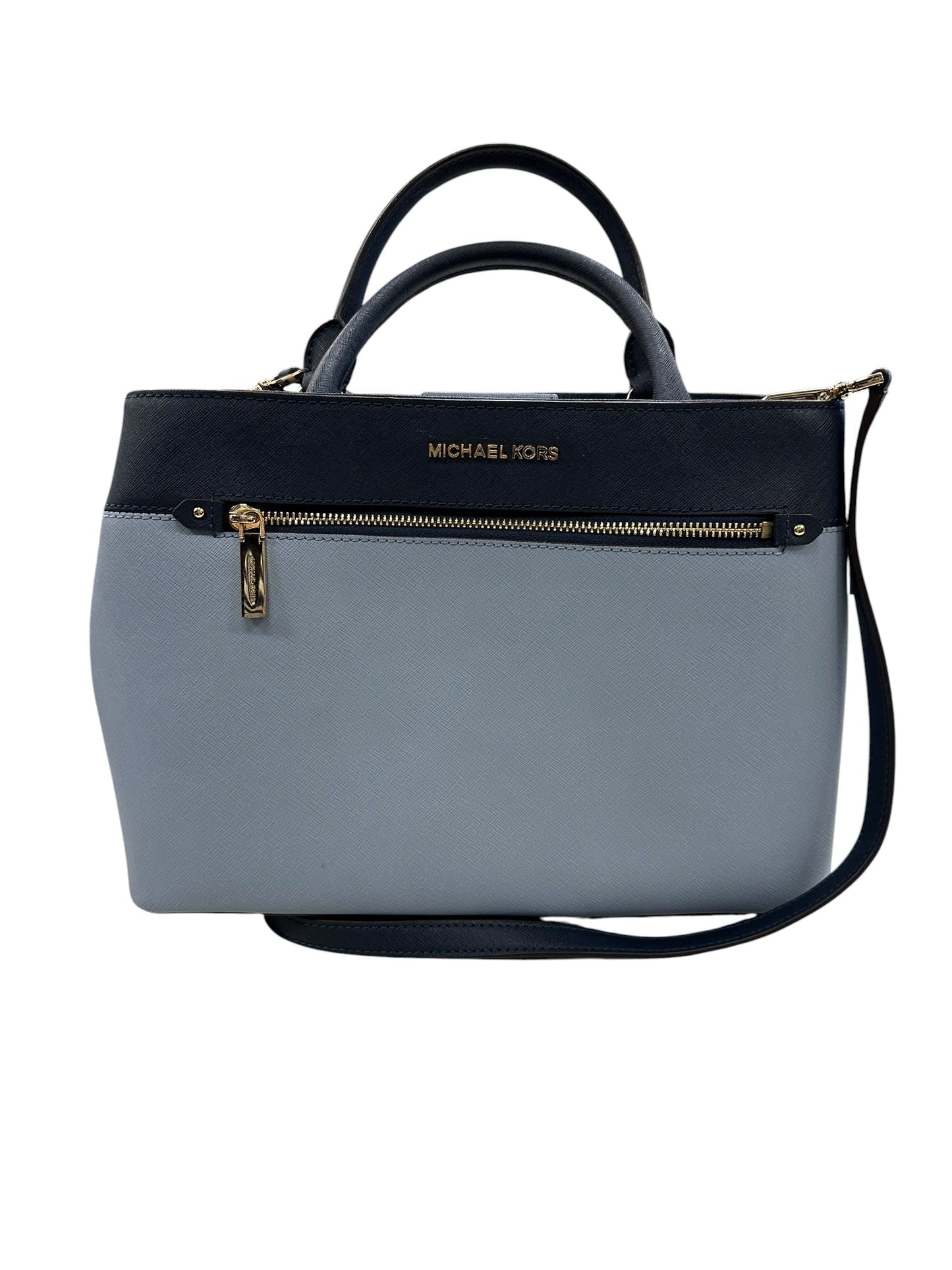 Handbag Designer By Michael Kors In Blue, Size:Large