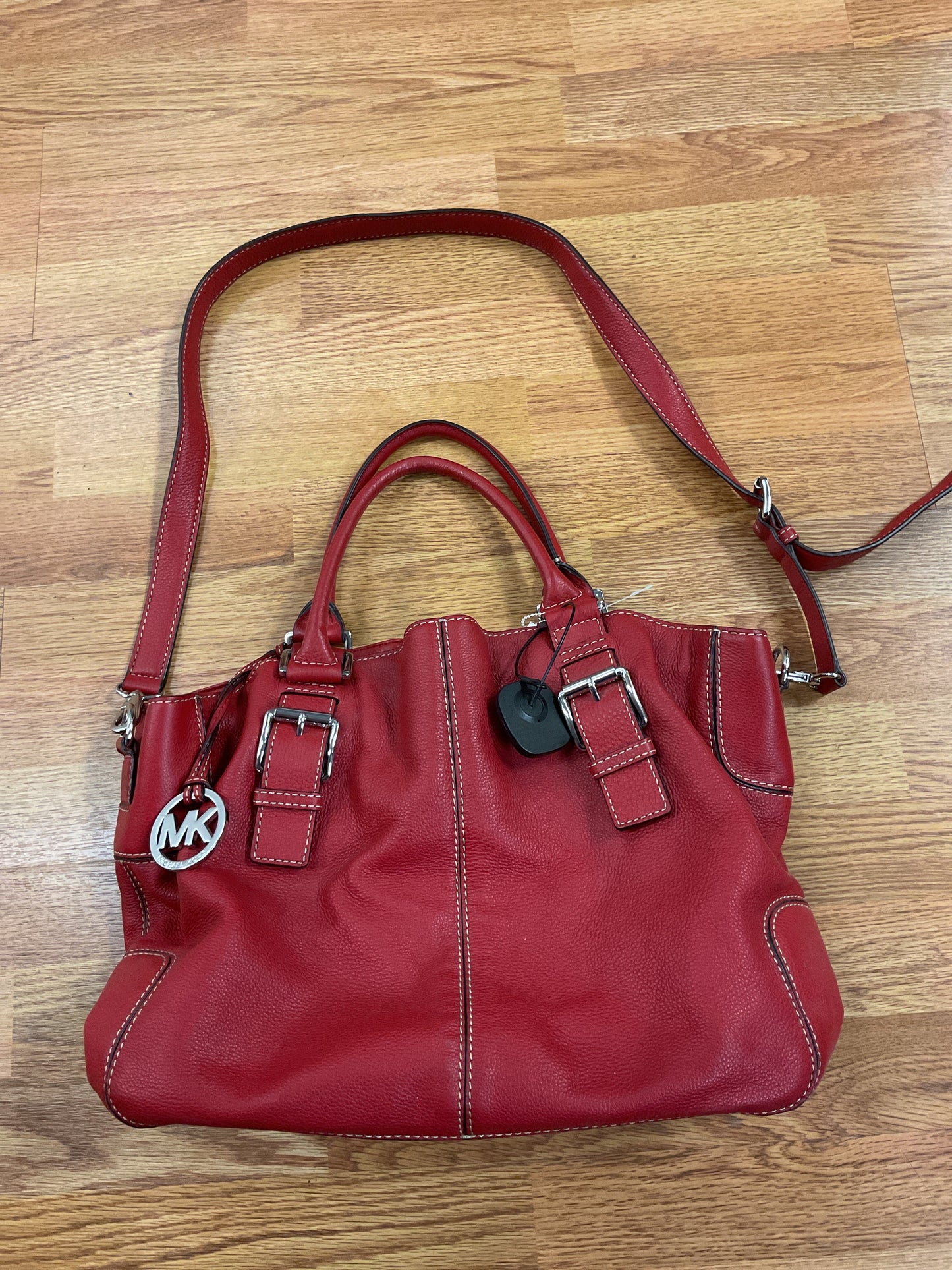 Handbag Designer By Michael Kors In Red, Size:Medium