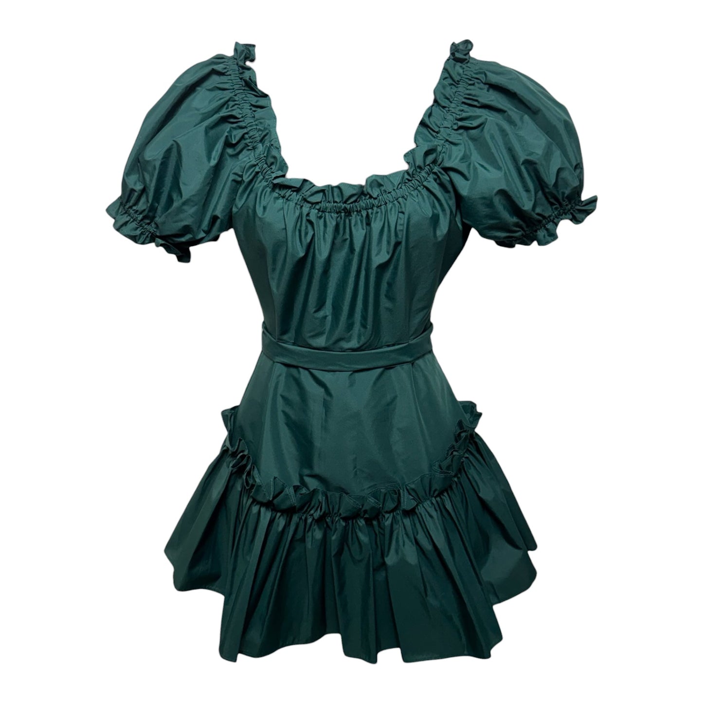 Winterberry Estine Minidress By Loveshackfancy In Green, Size: 0