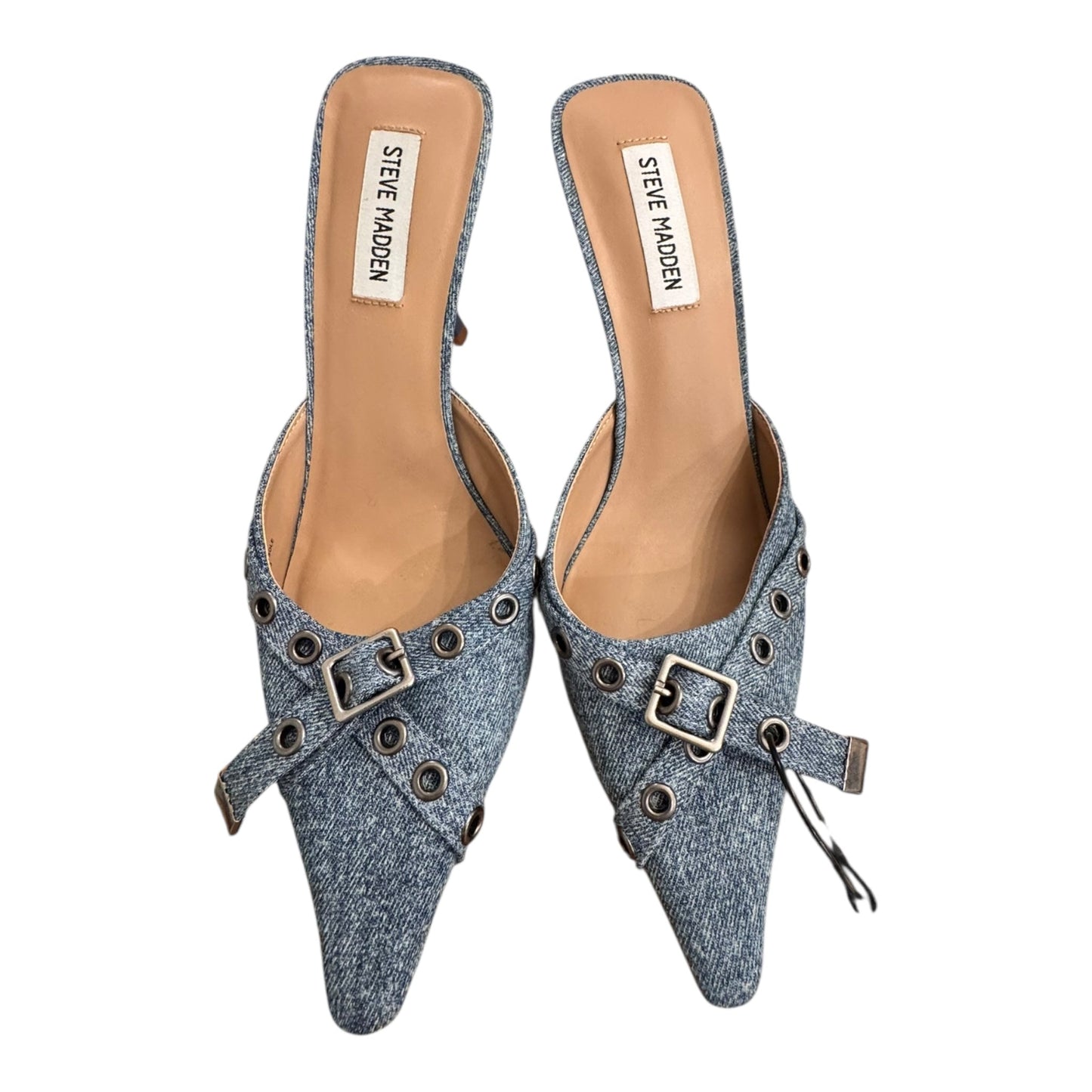 Shoes Heels Kitten By Steve Madden In Blue Denim, Size:9.5