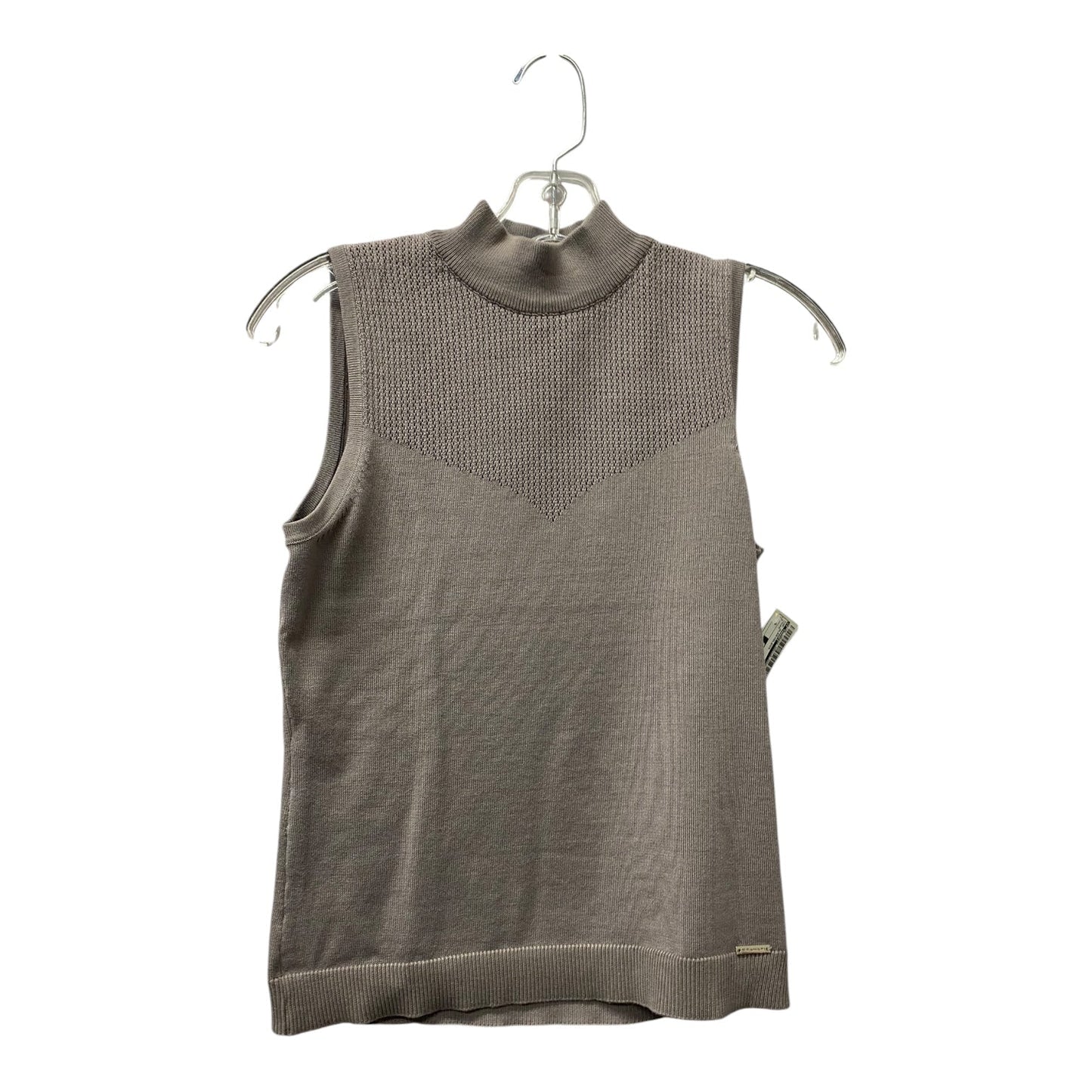 Top Sleeveless By T Tahari In Taupe, Size:S