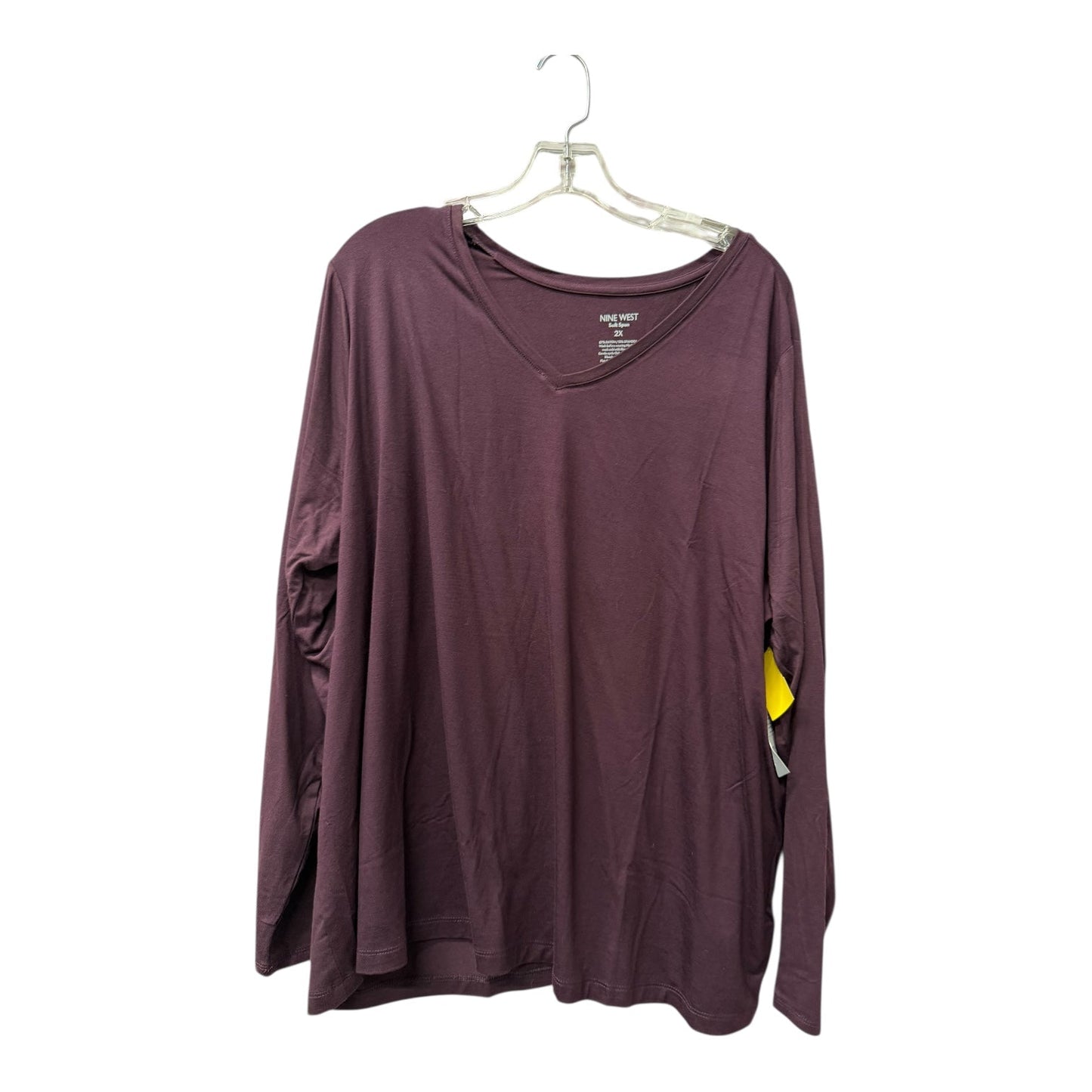Top Ls Basic By Nine West In Purple, Size:2X