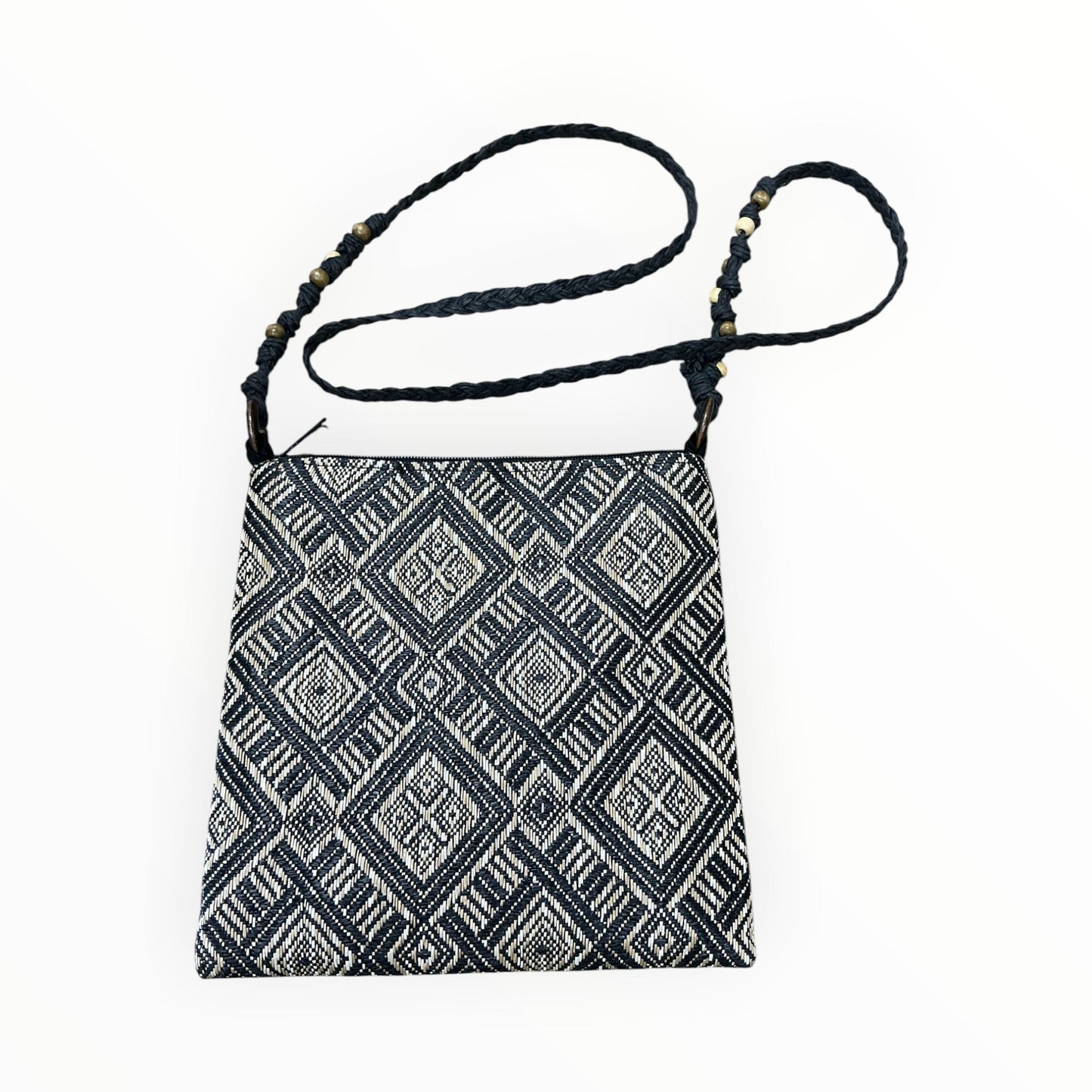 Crossbody By Clothes Mentor In Black & Cream, Size:Small