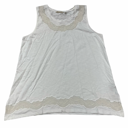 Top Sleeveless By Soft Surroundings In Cream, Size:Xl