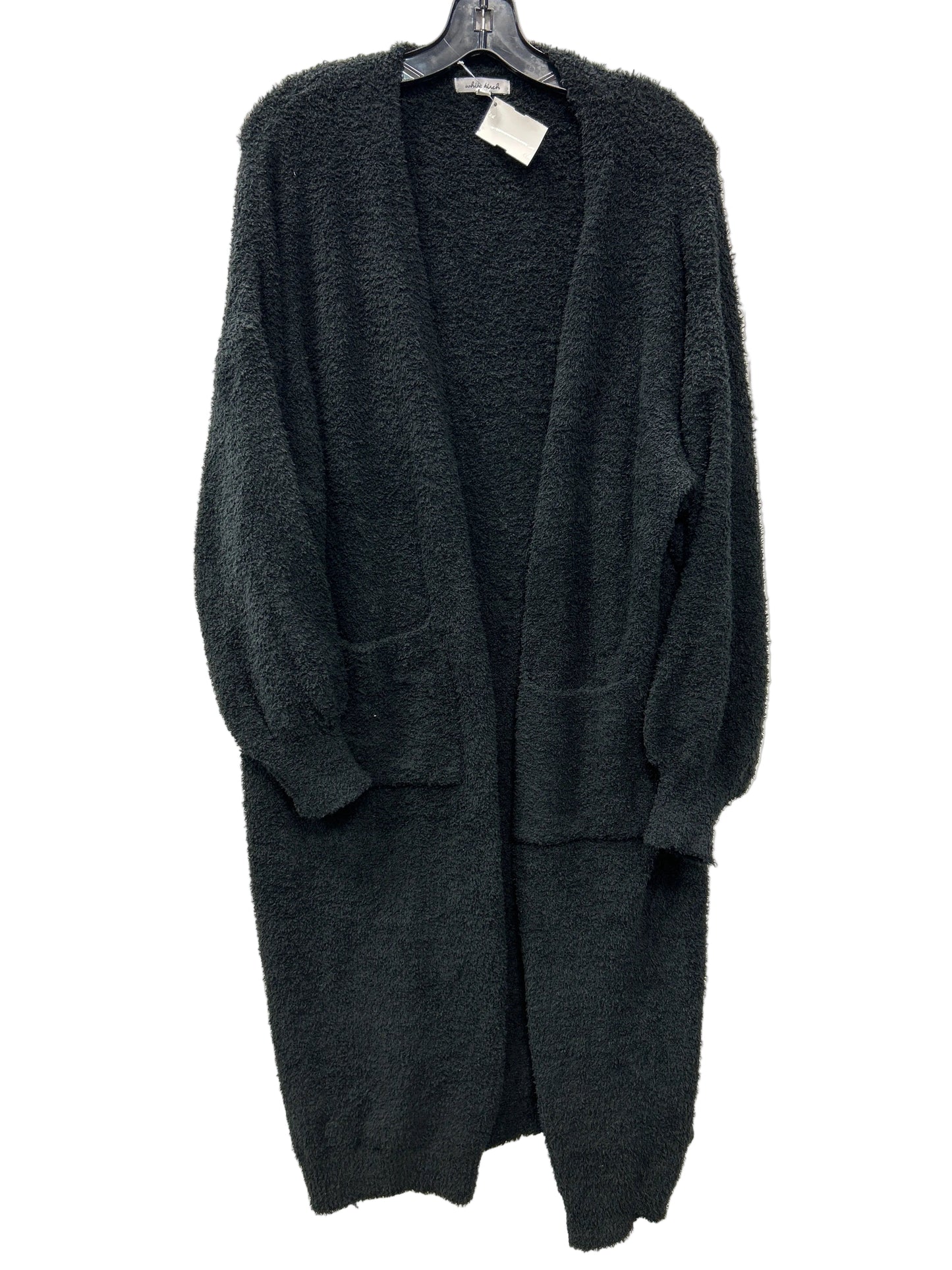 Sweater Cardigan By White Birch In Black, Size:2X