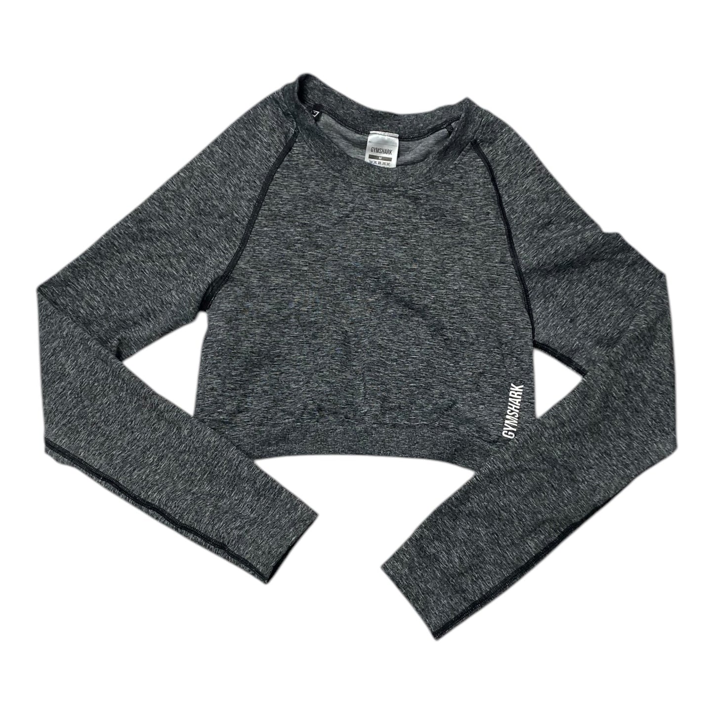 Athletic Top Ls Collar By Gym Shark In Grey, Size:M