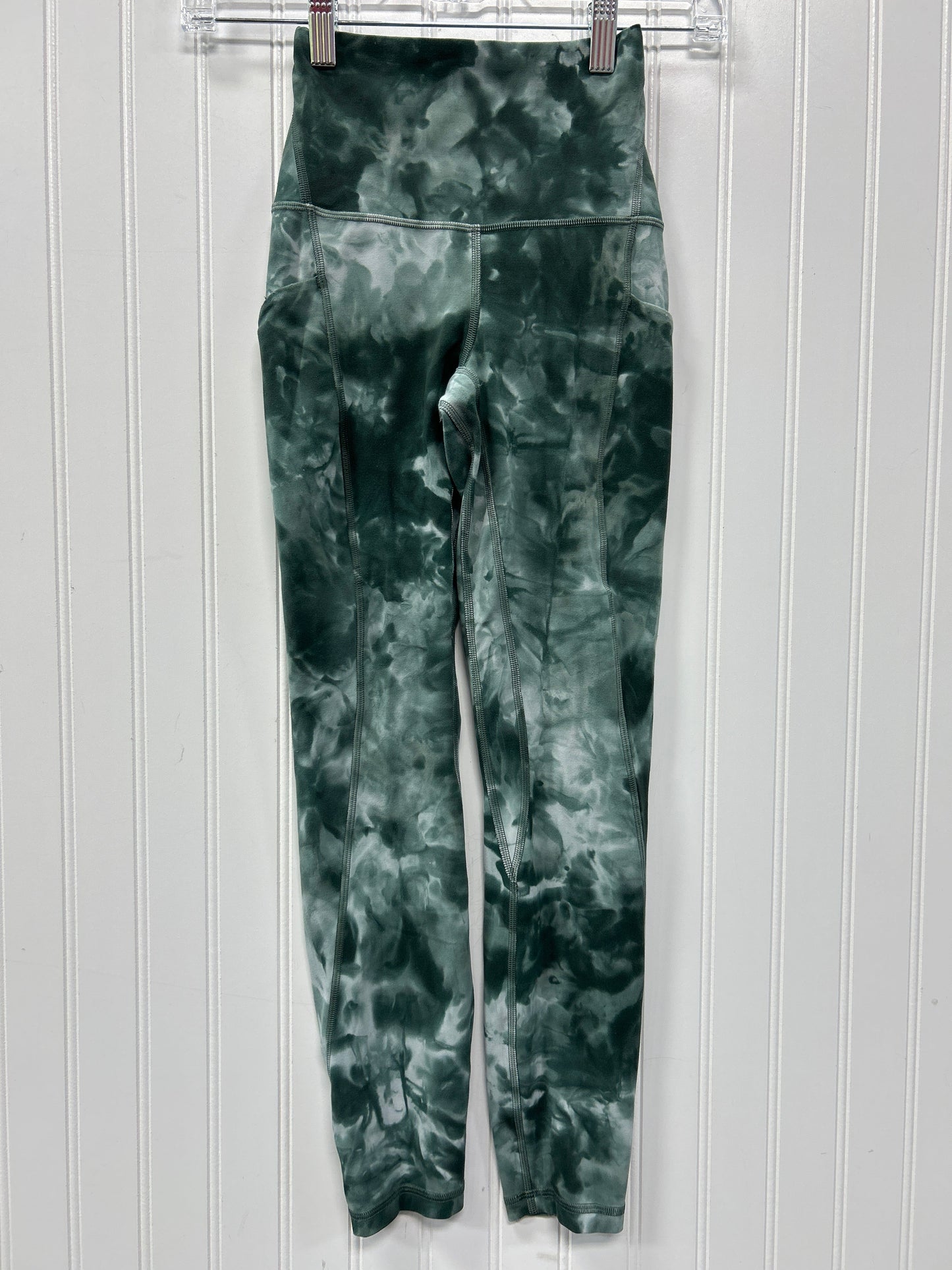 Athletic Leggings By Lululemon In Green, Size:0