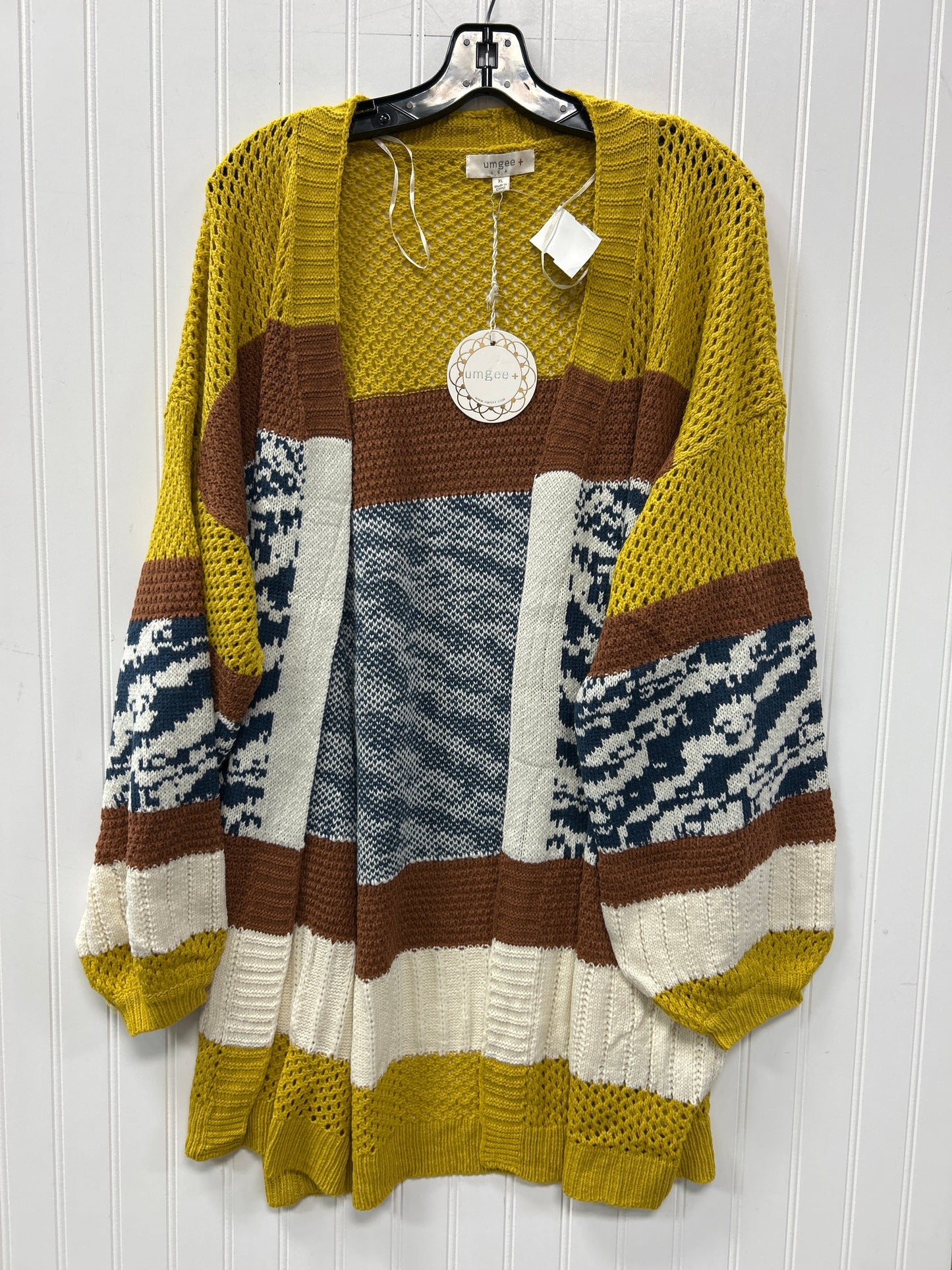 Sweater Cardigan By Umgee In Multi, Size:Xl