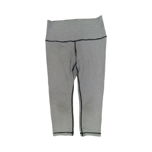 Athletic Capris By Lululemon In Black & White, Size:6