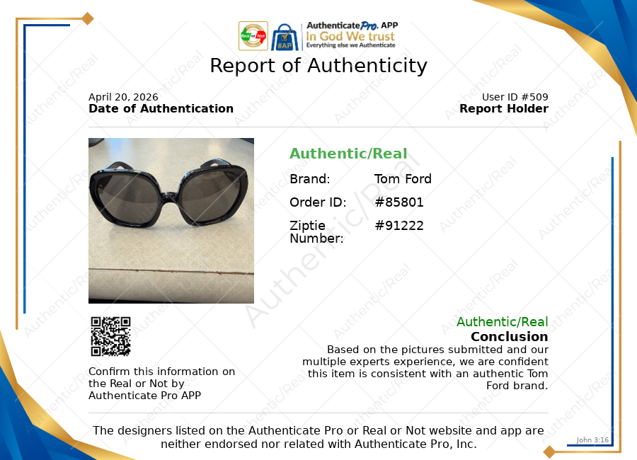 Sunglasses Luxury Designer By Tom Ford In Black
