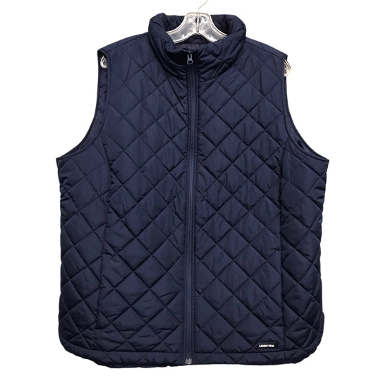 Vest Puffer & Quilted By Lands End In Navy, Size:1X