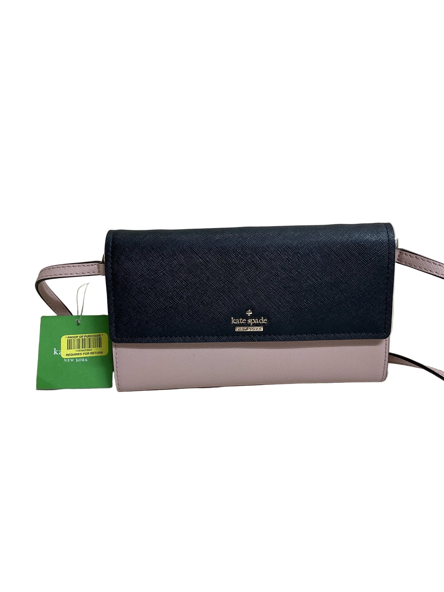 Crossbody Designer By Kate Spade In Black & Pink, Size:Small
