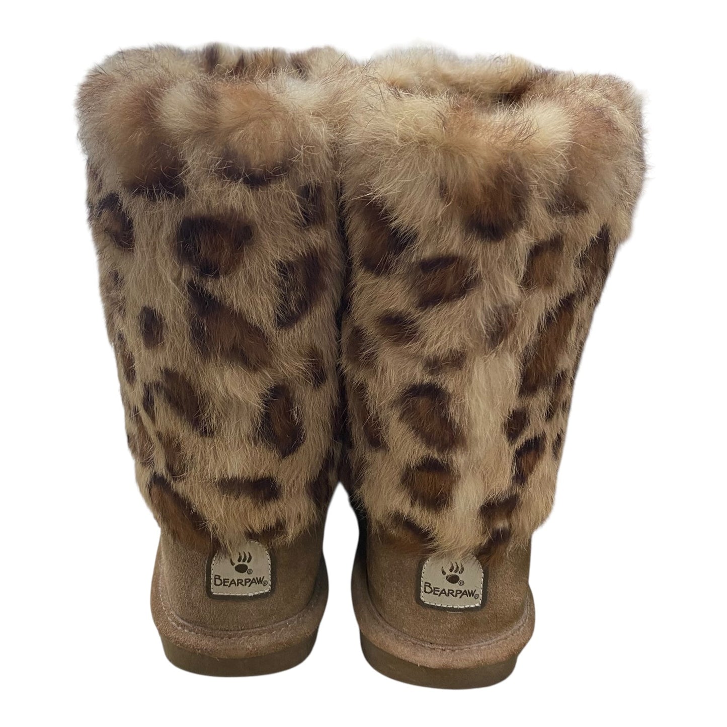 Boots Ankle Flats By Bearpaw In Animal Print, Size:7