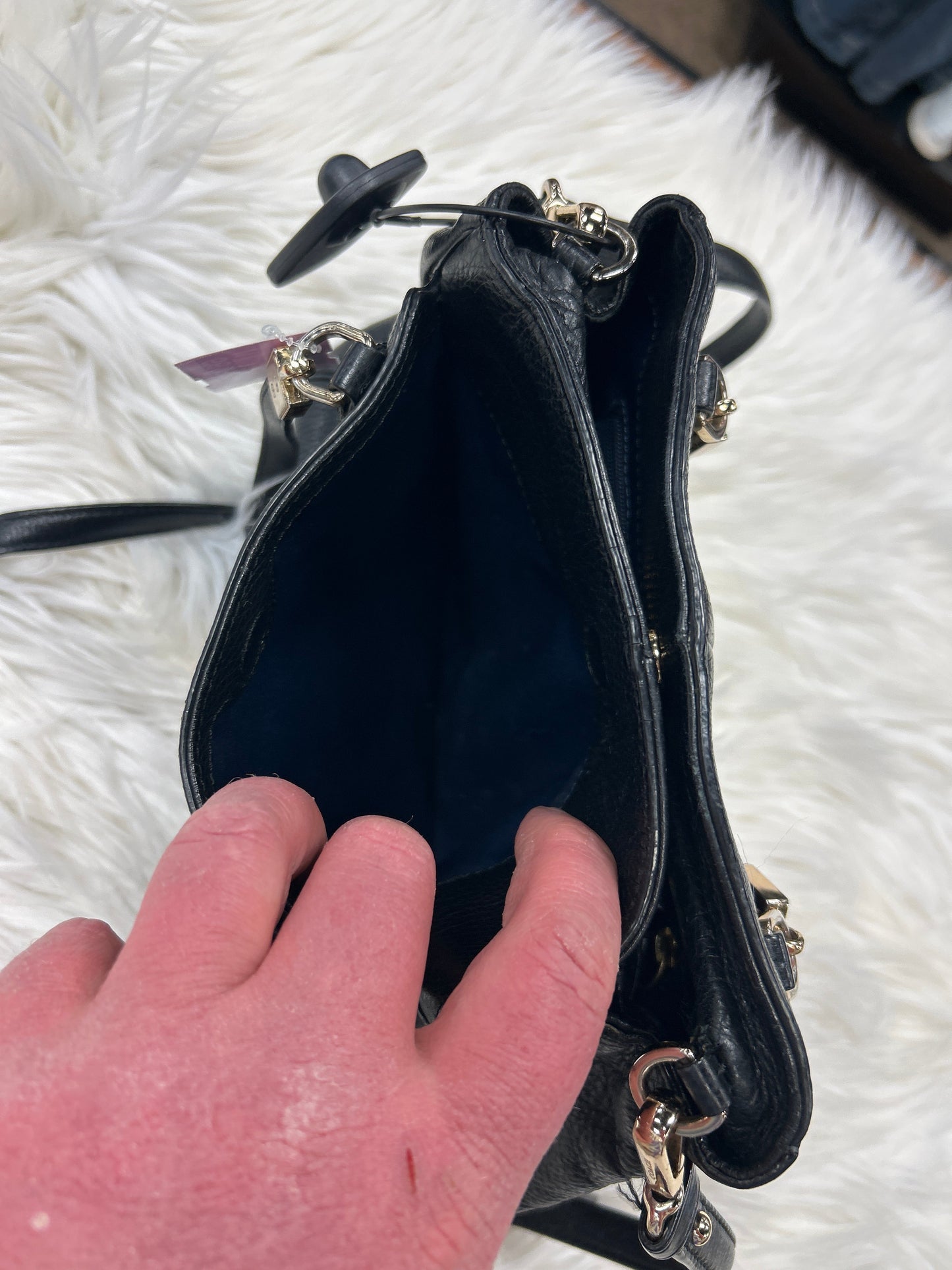 Handbag Designer By Coach In Black, Size:Medium