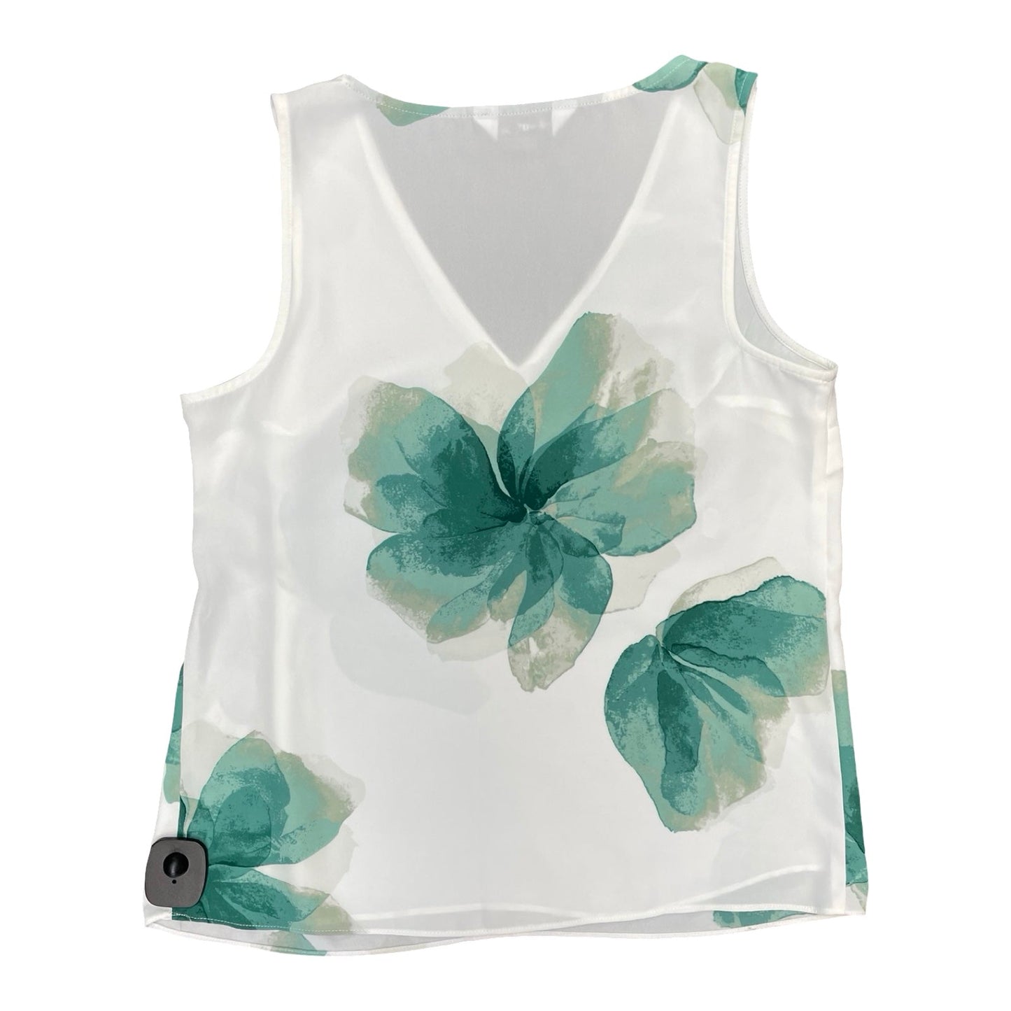 Top Sleeveless By Nine West In Green & White, Size:S