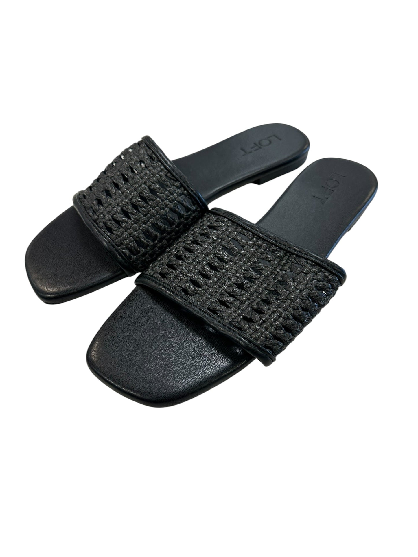 Sandals Flats By Loft In Black, Size:8