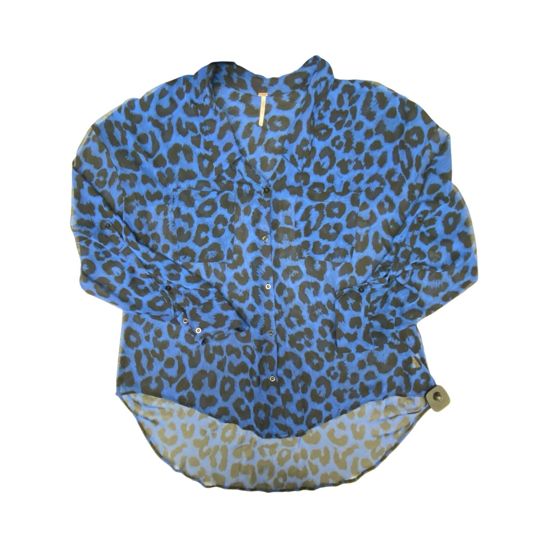 Top Ls By Free People In Black & Blue, Size:L