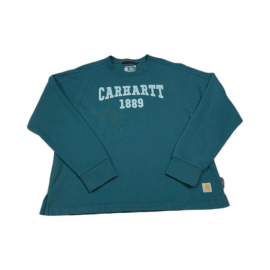 Sweatshirt Crewneck By Carhartt In Teal, Size:M