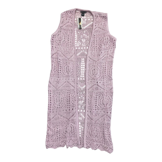 Sweater Cardigan By Chelsea And Theodore In Purple, Size:L