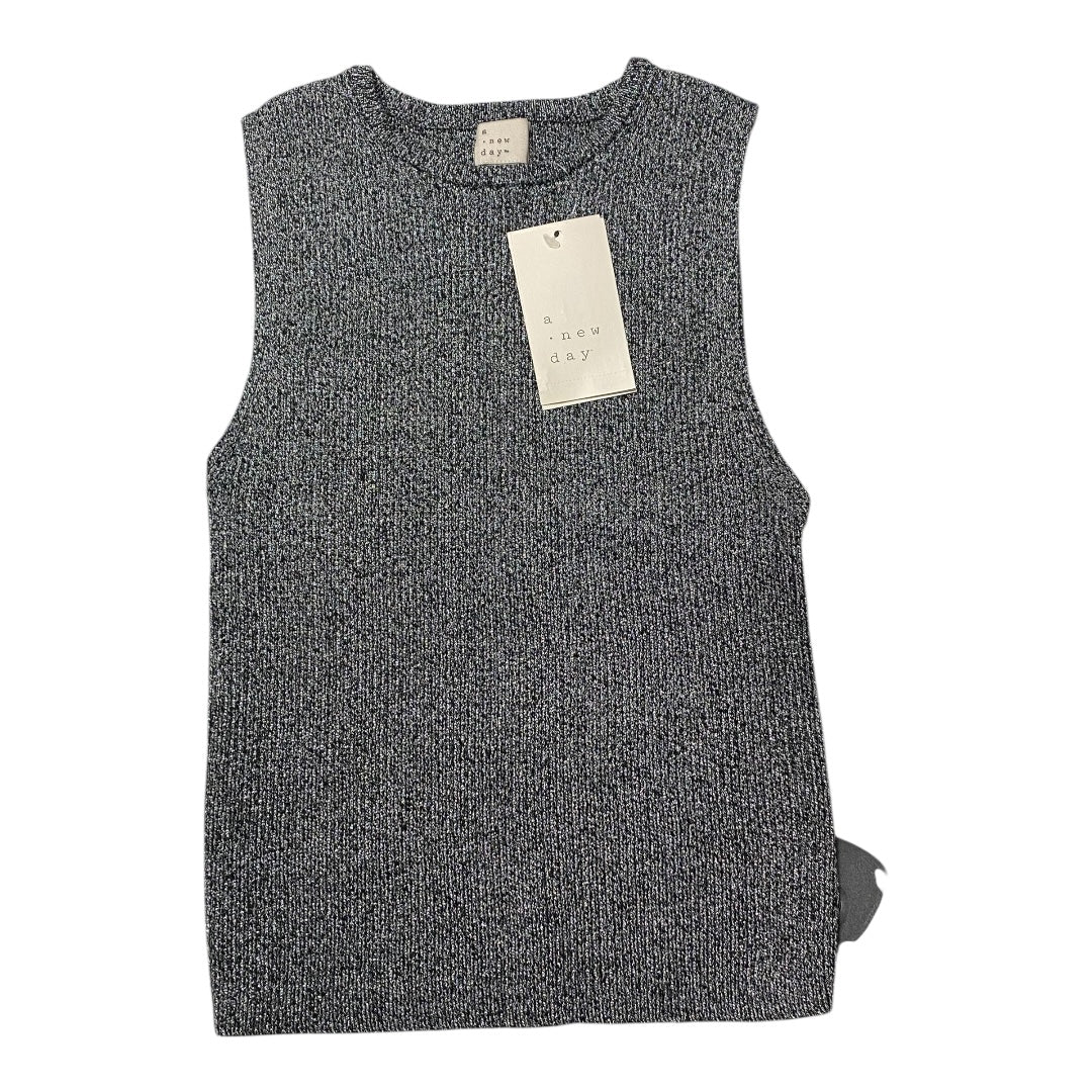 Top Sleeveless By A New Day In Silver, Size:Xs