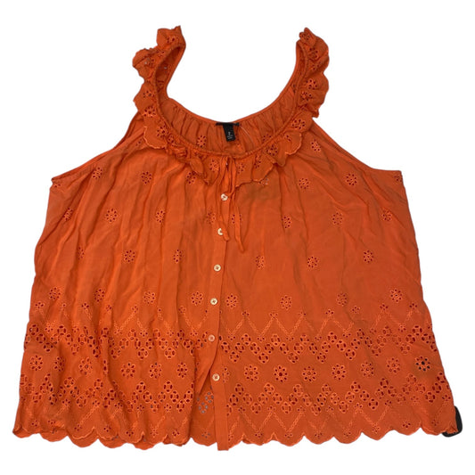 Top Sleeveless By Torrid In Orange, Size:2X