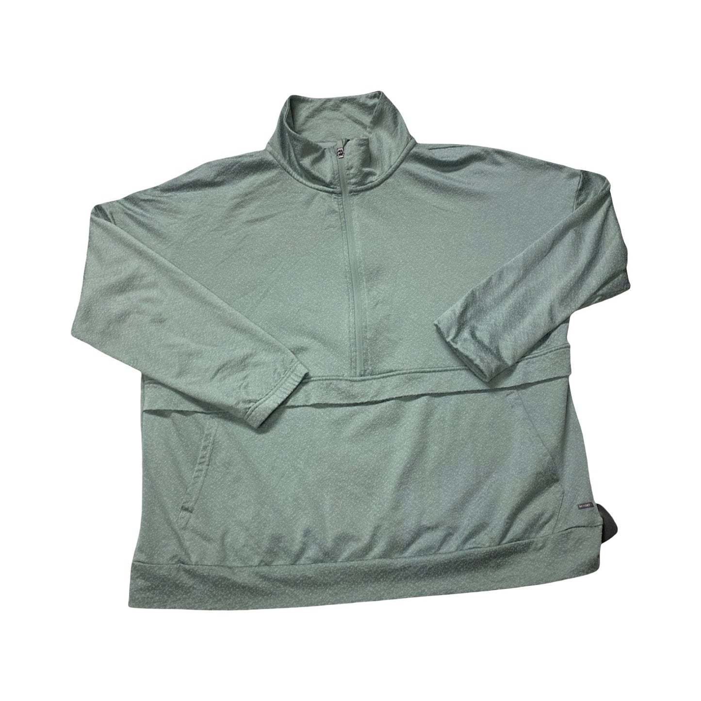 Athletic Top Ls Collar By Mondetta In Green, Size:Xxl