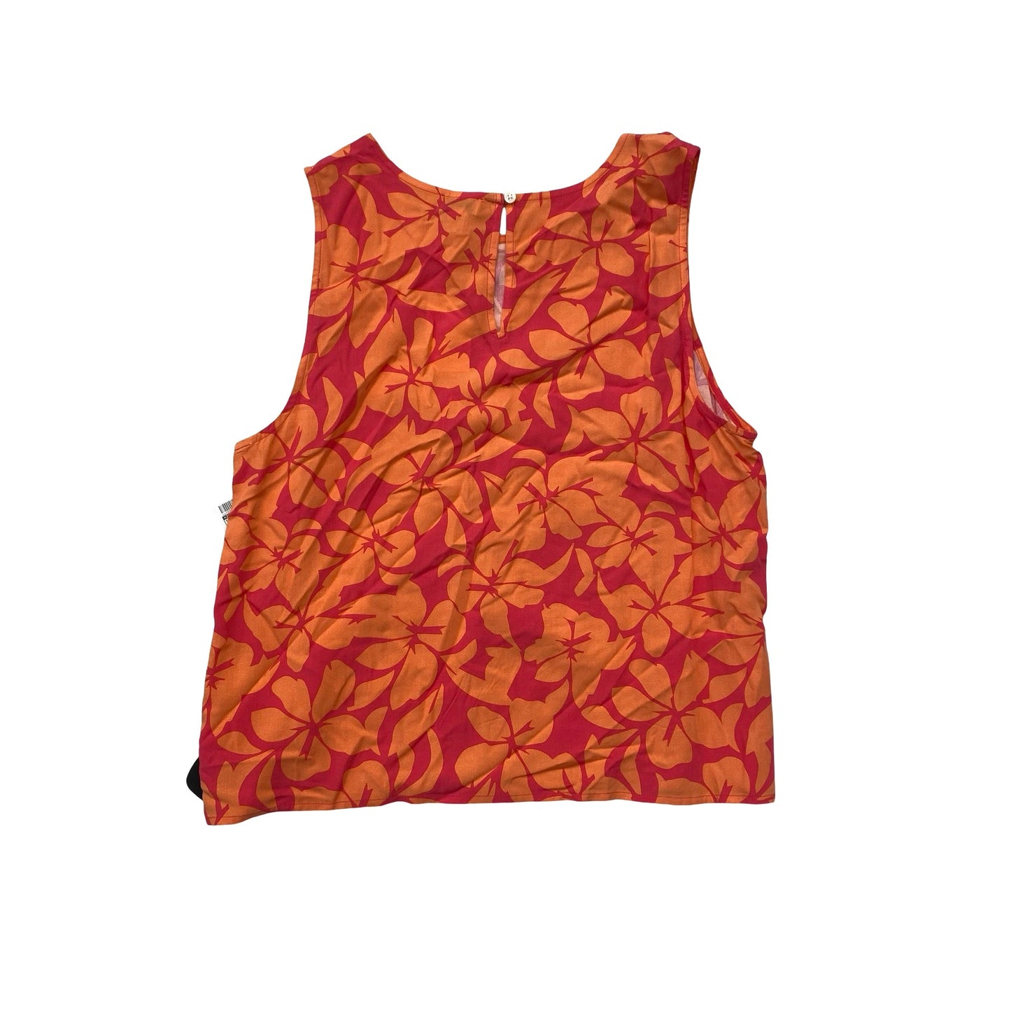 Top Sleeveless By J. Crew In Orange & Pink, Size:M