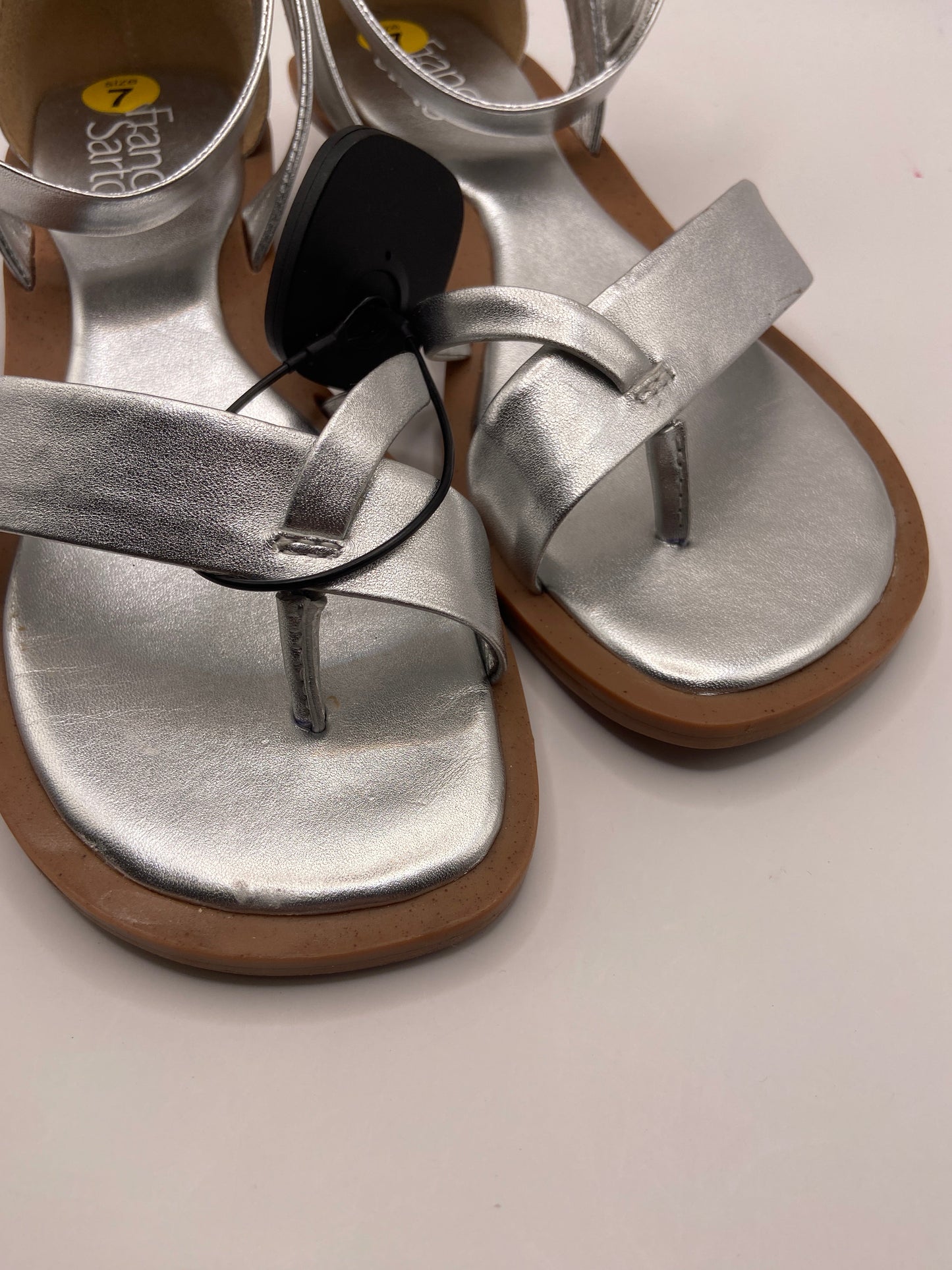 Sandals Flats By Franco Sarto In Silver, Size: 7