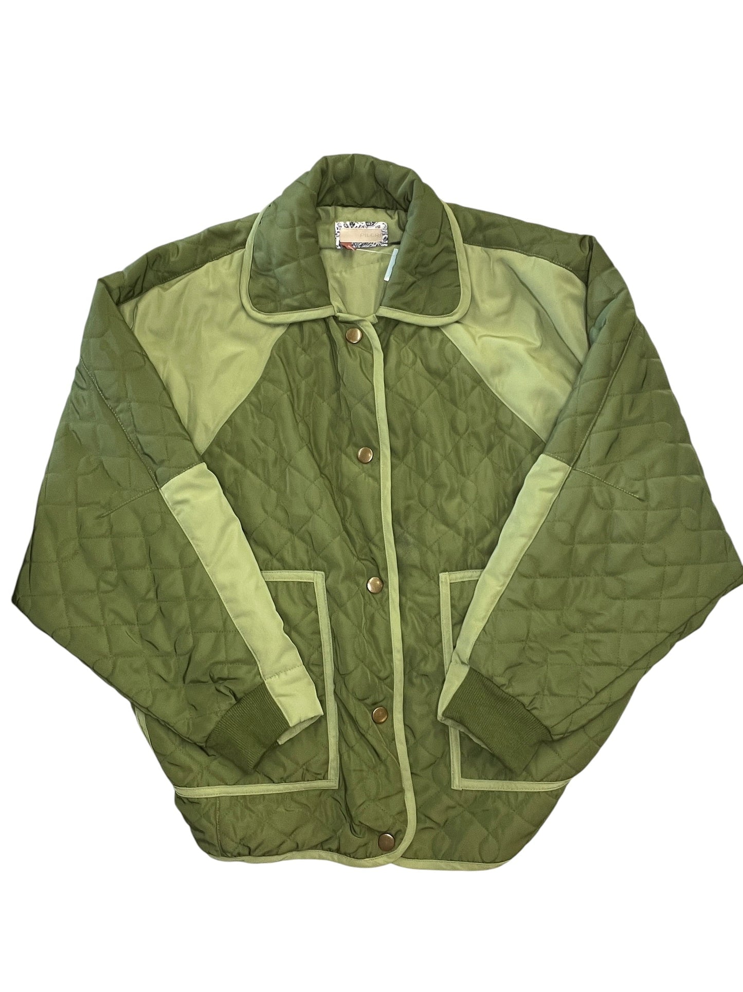 Jacket Puffer & Quilted By Pilcro In Green, Size:Xs