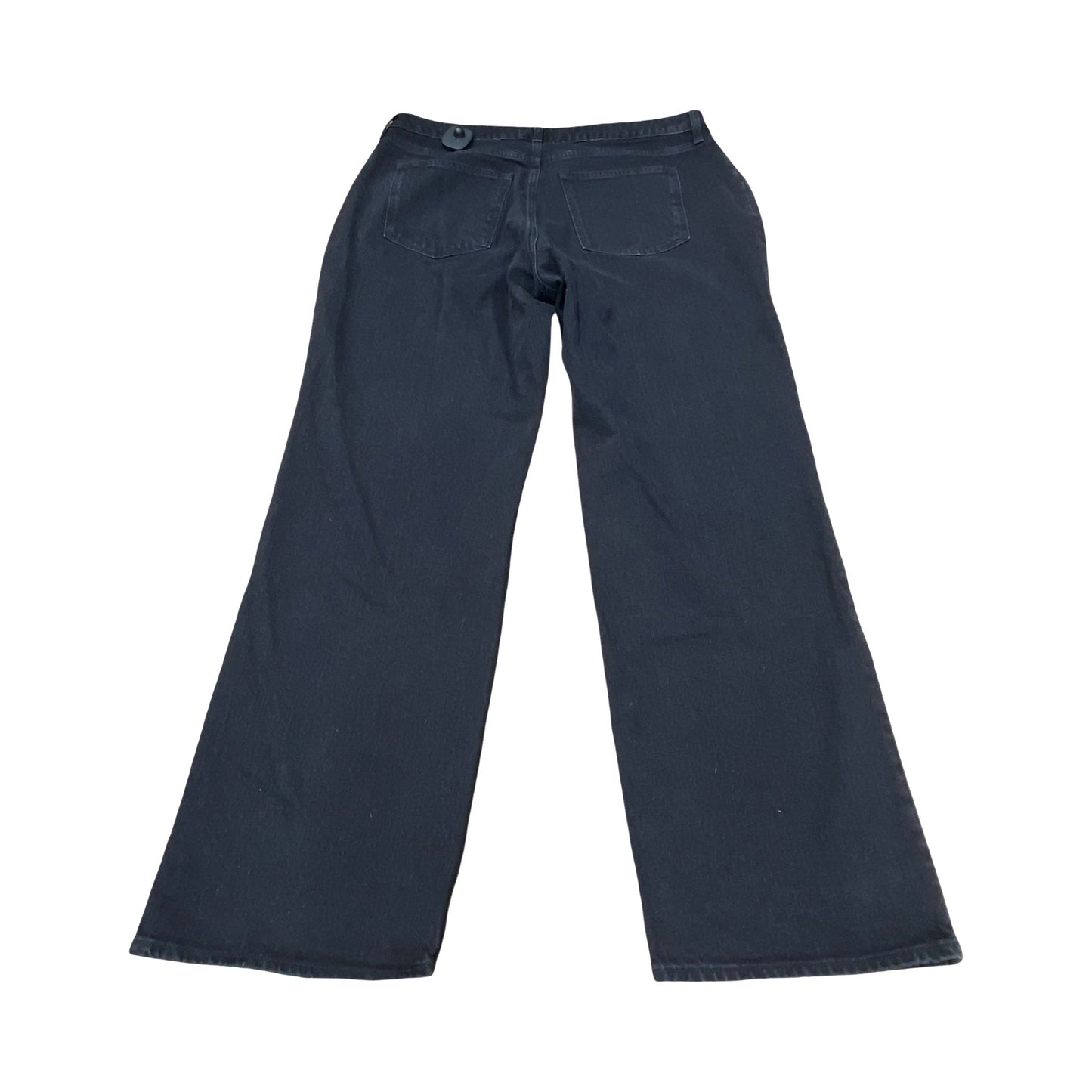 Jeans Straight By Abercrombie And Fitch In Black Denim, Size:16