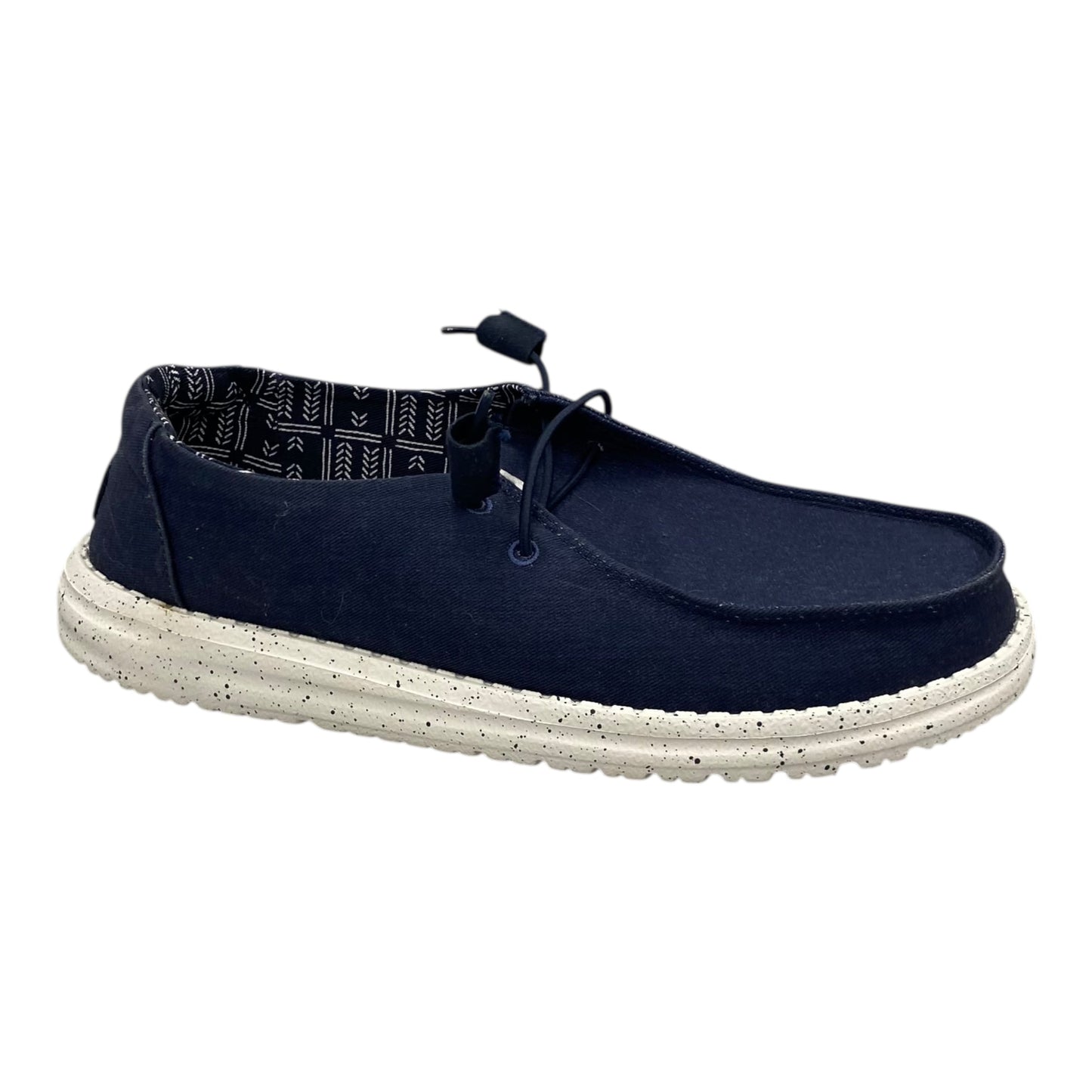 Shoes Flats By Hey Dude In Navy, Size:9