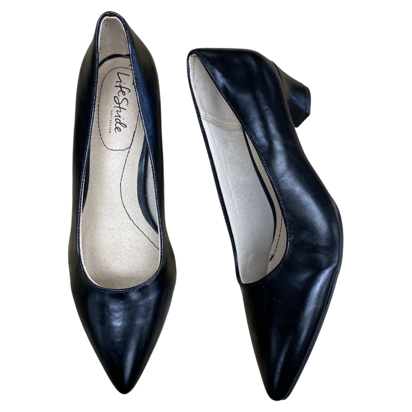 Shoes Heels Kitten By Life Stride In Black, Size:7