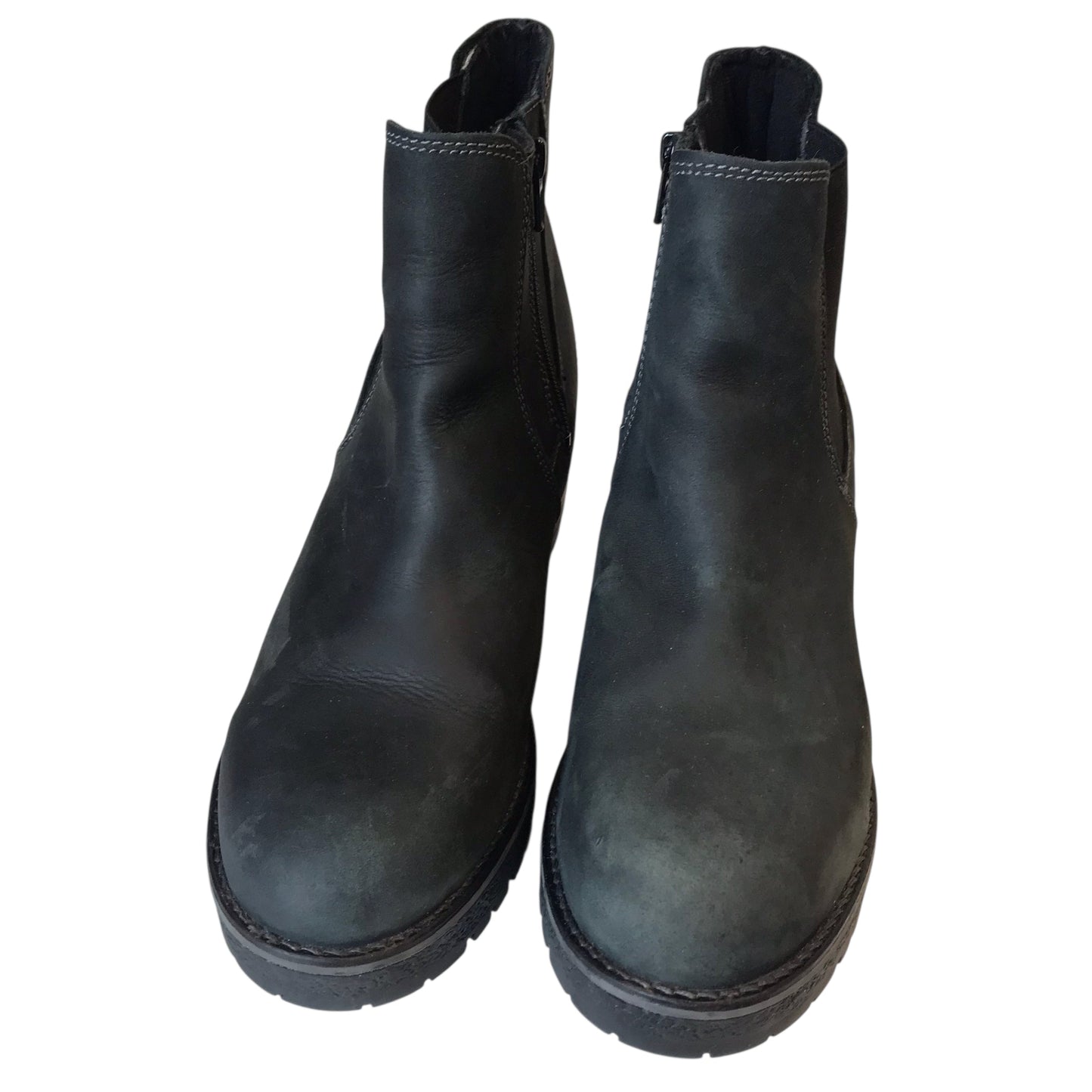 Boots Ankle Flats By Bos & Co In Black, Size:8.5