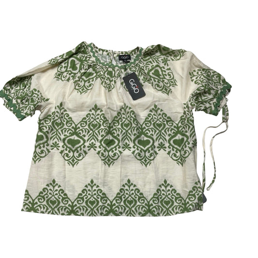 Top Ss By Gigio In Cream & Green, Size:M