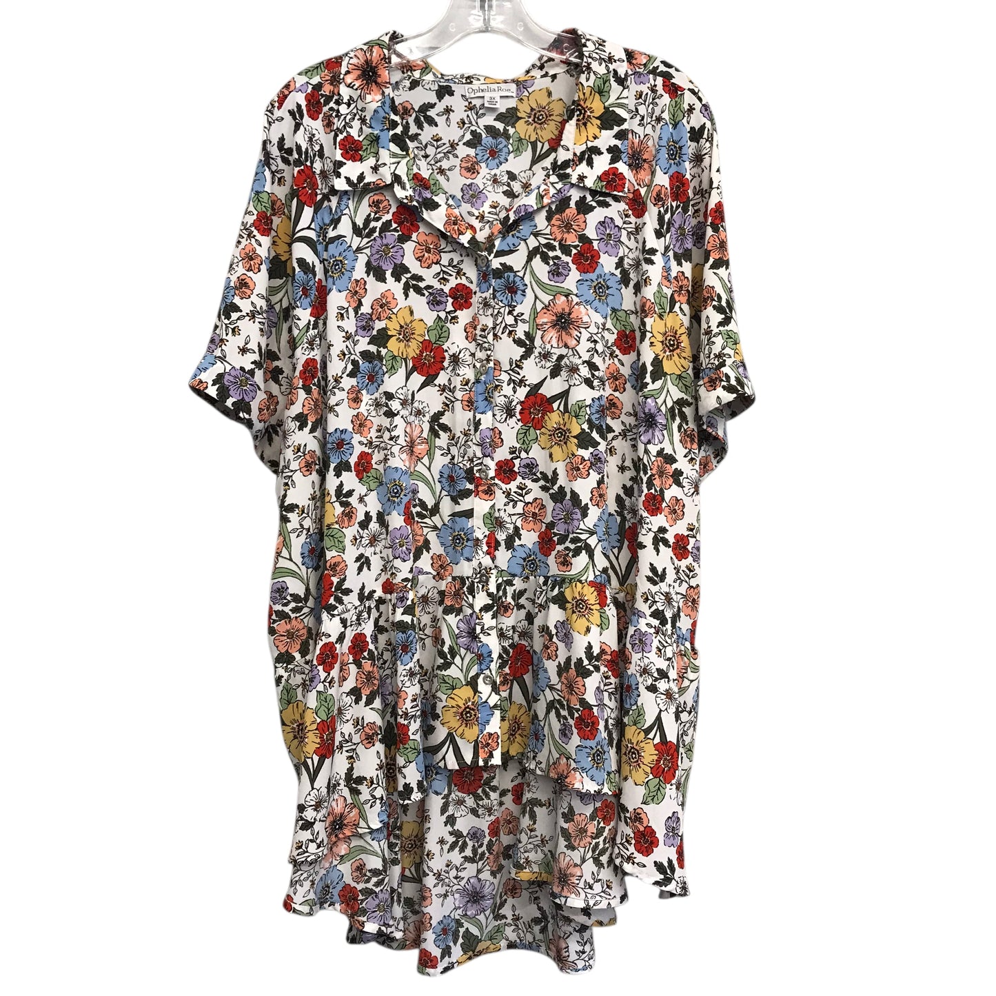 Top Ss By Ophelia Roe In Floral Print, Size:3X