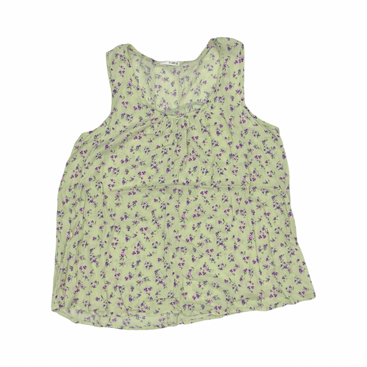 Blouse Sleeveless By Ps Kate In Green, Size:2X