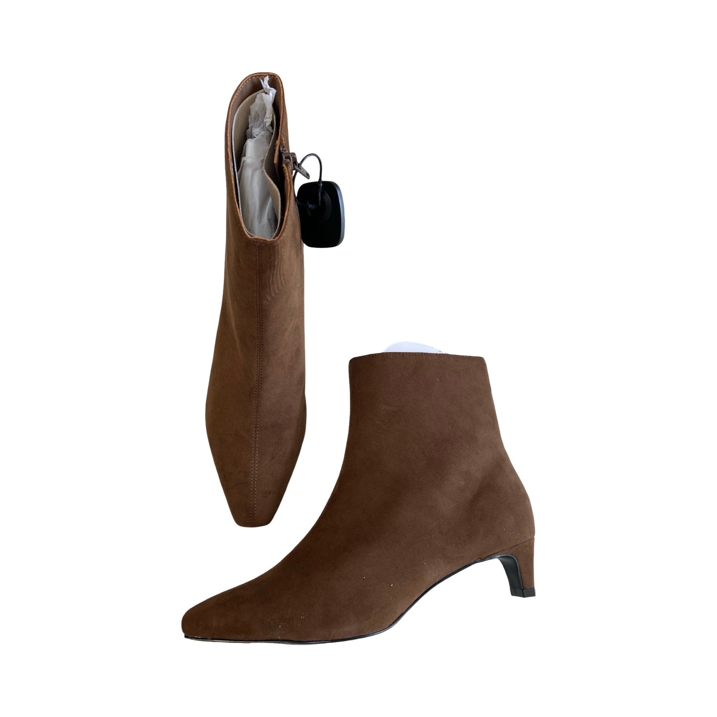 Boots Ankle Heels By Gap In Brown, Size:10