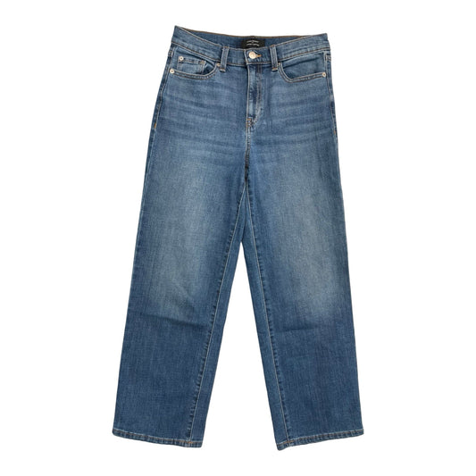 Jeans Wide Leg By Banana Republic In Blue Denim, Size:2