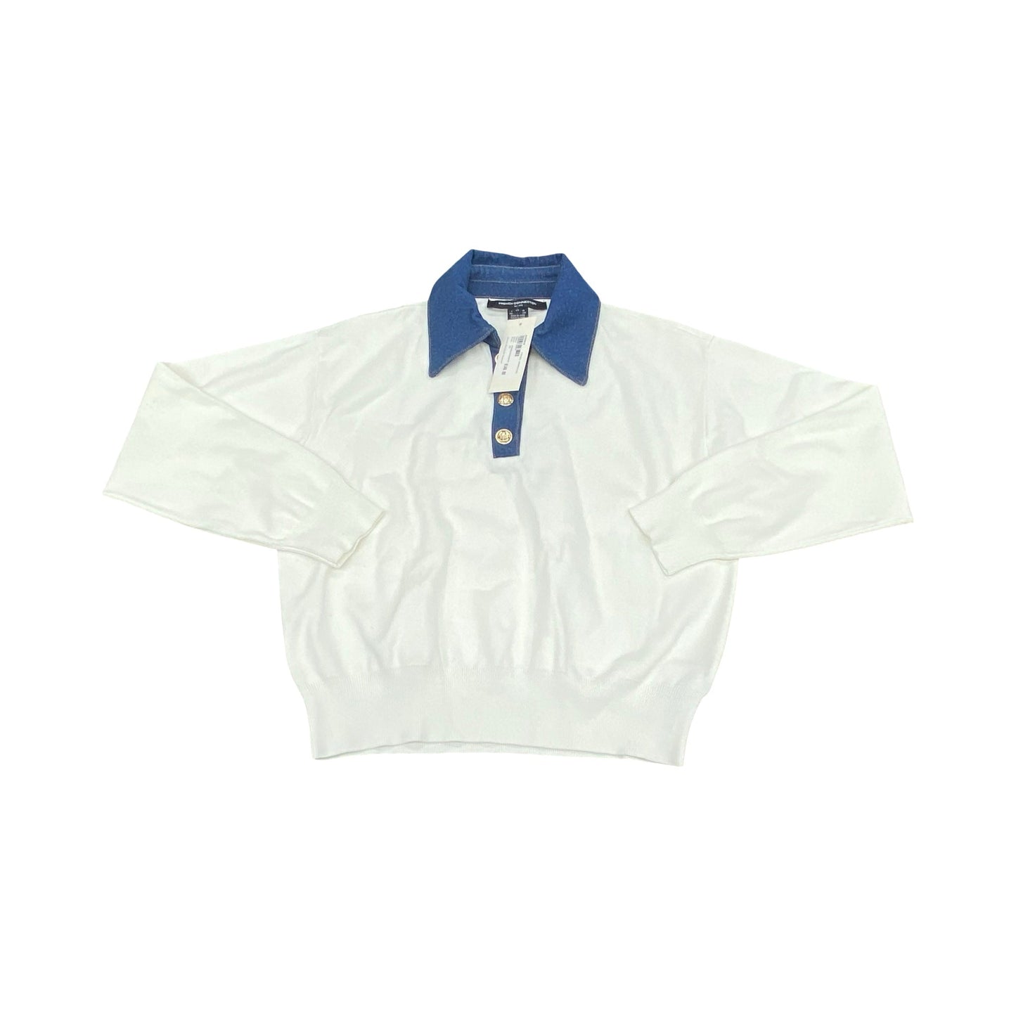 Sweater By French Connection In Blue & Cream, Size:Xs