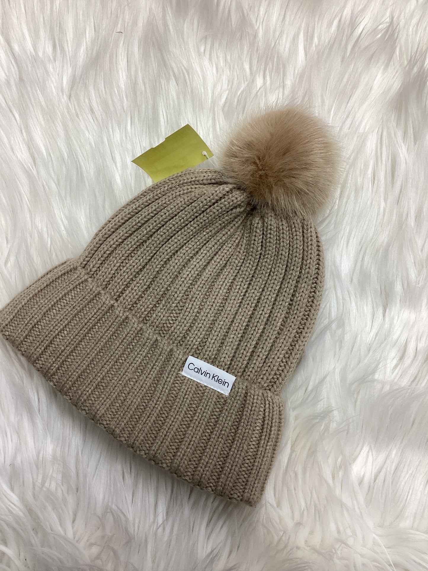 Hat Beanie By Calvin Klein In Tan